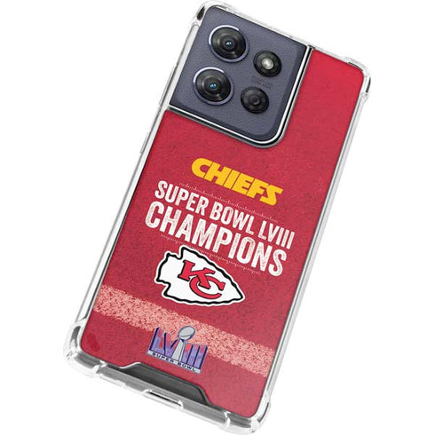 NFL Chiefs Super Bowl LVIII Champions Moto G Play 5G (2025) Clear Case