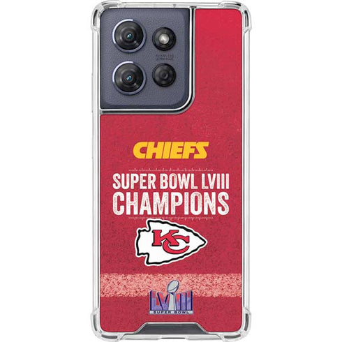 NFL Chiefs Super Bowl LVIII Champions Moto G Power 5G (2025) Clear Case