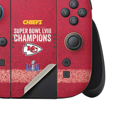 NFL Chiefs Super Bowl LVIII Champions Nintendo Switch 2 (2025) Joy-Con Controller Skin