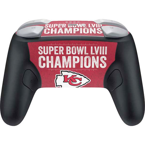 NFL Chiefs Super Bowl LVIII Champions Nintendo Switch 2 (2025) Pro Controller Skin