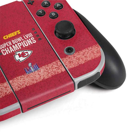 NFL Chiefs Super Bowl LVIII Champions Nintendo Switch OLED (2021) Skin