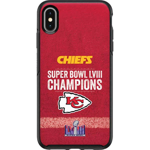 NFL Chiefs Super Bowl LVIII Champions Otterbox Symmetry iPhone Skin
