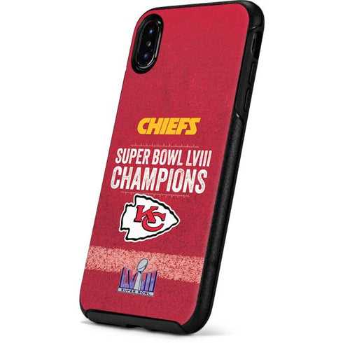 NFL Chiefs Super Bowl LVIII Champions Otterbox Symmetry iPhone Skin