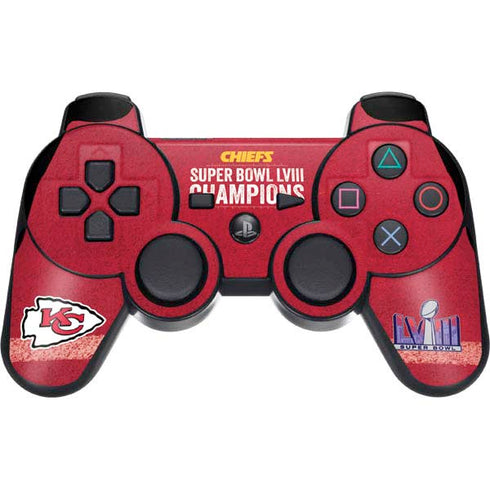 NFL Chiefs Super Bowl LVIII Champions PS3 Dual Shock wireless controller Skin