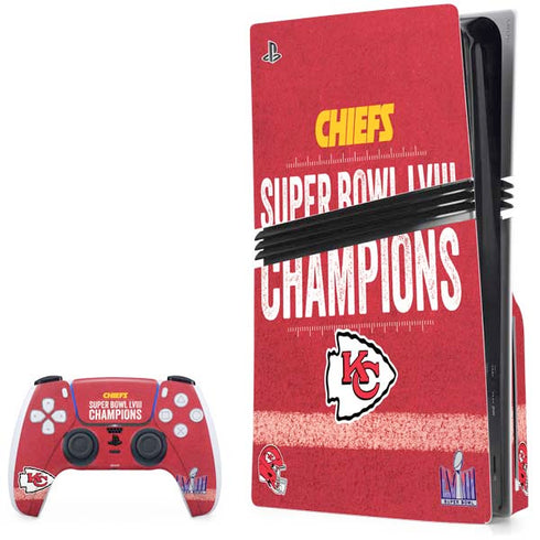 NFL Chiefs Super Bowl LVIII Champions PS5 Pro Disk Bundle Skin