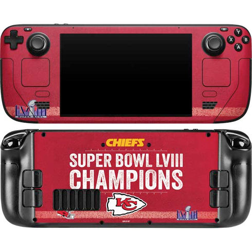 NFL Chiefs Super Bowl LVIII Champions Steam Deck Handheld Gaming Computer OLED Skin