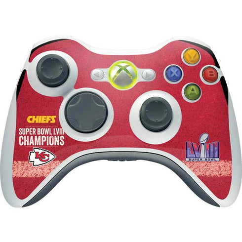 NFL Chiefs Super Bowl LVIII Champions Xbox 360 Wireless Controller Skin