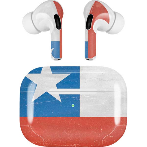 Chile Flag Distressed AirPods Skins
