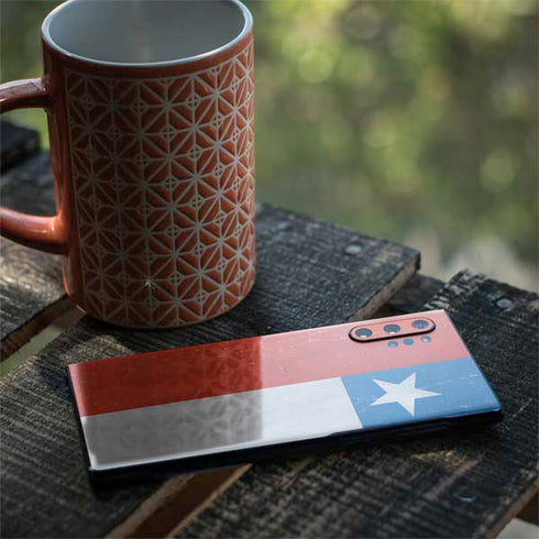 Chile Flag Distressed Galaxy Note 10 Plus Skin