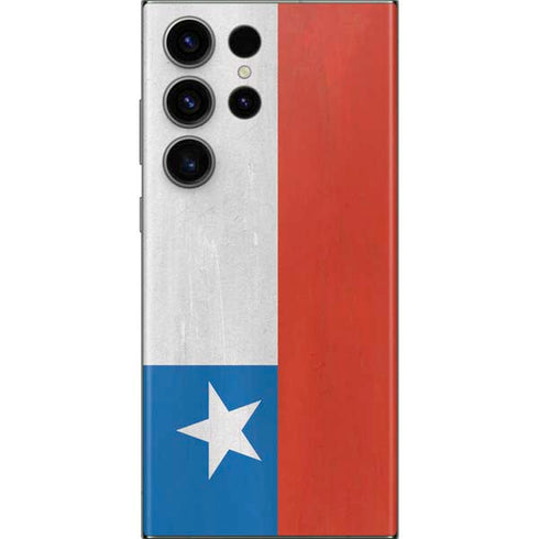 Chile Flag Distressed Galaxy Skins