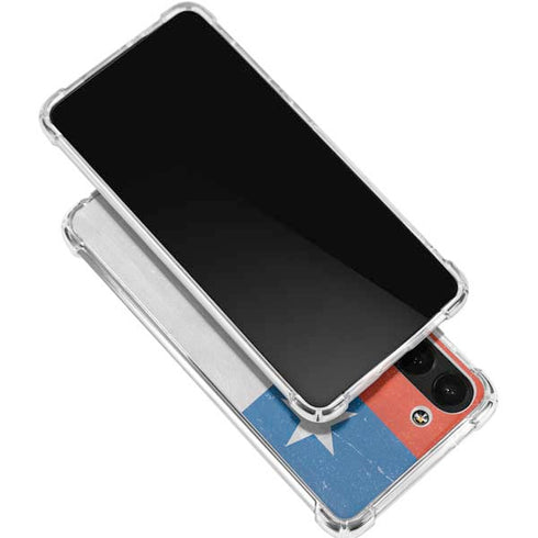 Chile Flag Distressed Galaxy S24 FE Clear Case
