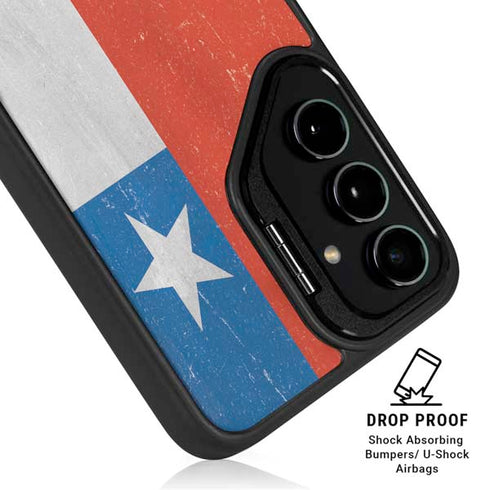 Chile Flag Distressed Galaxy S25 Plus Kickstand Case