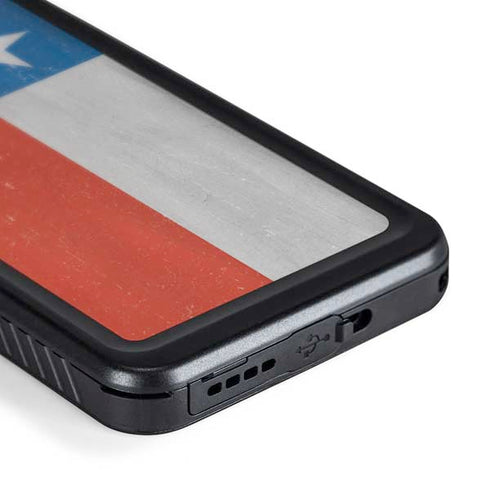 Chile Flag Distressed Galaxy S24 Plus Waterproof Case
