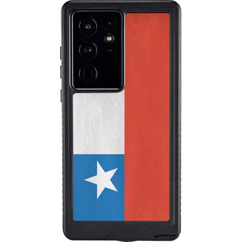 Chile Flag Distressed Galaxy S24 Ultra Waterproof Case