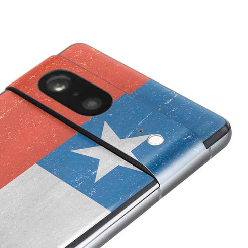 Chile Flag Distressed Pixel Skins