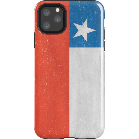 Chile Flag Distressed iPhone Cases
