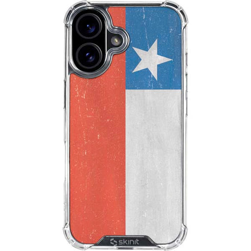 Chile Flag Distressed iPhone 16 Clear Case