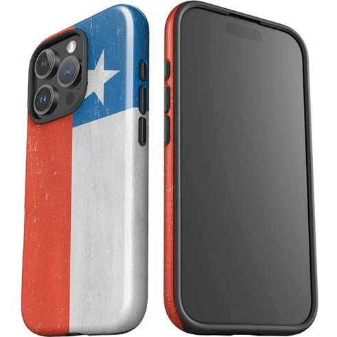 Chile Flag Distressed iPhone 16 Pro Impact Case
