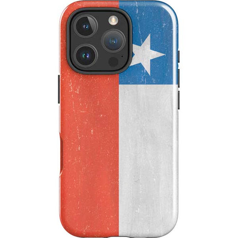 Chile Flag Distressed iPhone 16 Pro Max Impact Case