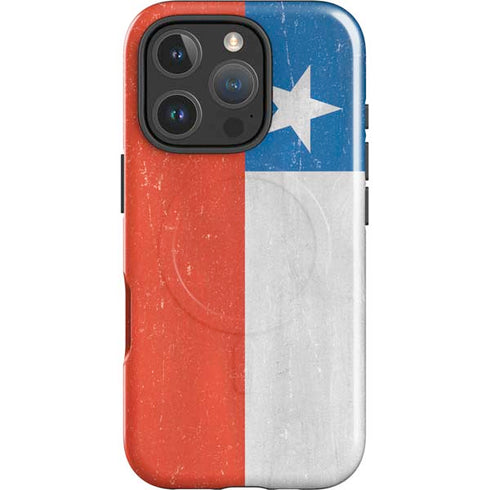 Chile Flag Distressed iPhone 16 Pro Max Magsafe Impact Case