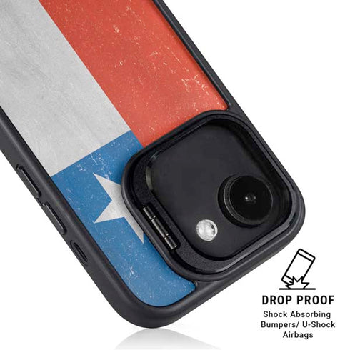 Chile Flag Distressed iPhone 16e Kickstand Case