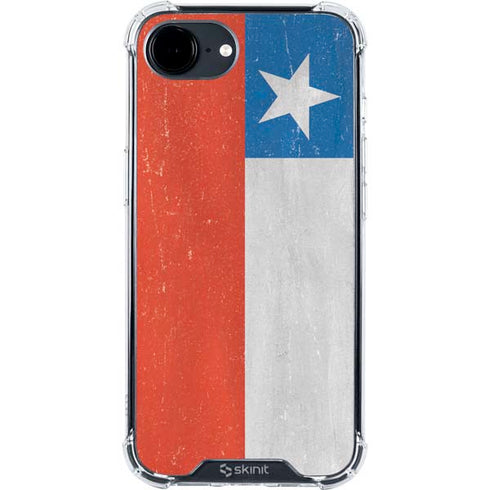 Chile Flag Distressed iPhone 16e Clear Case