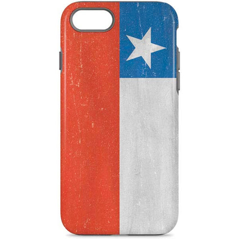 Chile Flag Distressed iPhone Cases