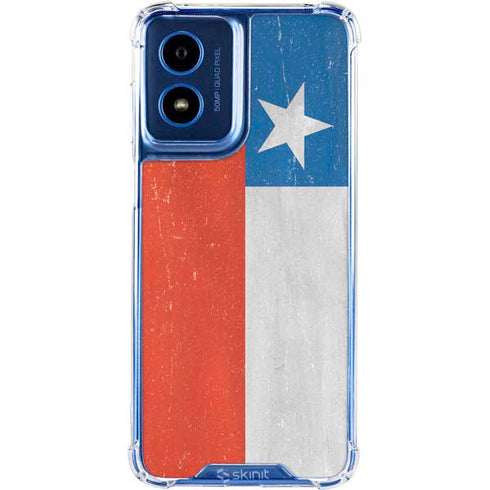 Chile Flag Distressed Moto G Play 4G (2024) Clear Case