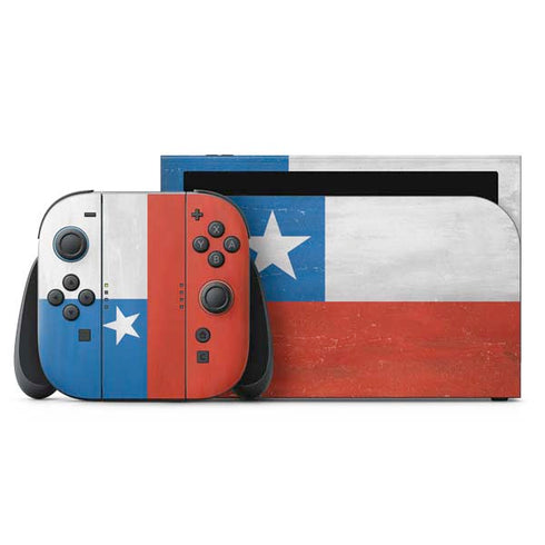Chile Flag Distressed Nintendo Skins