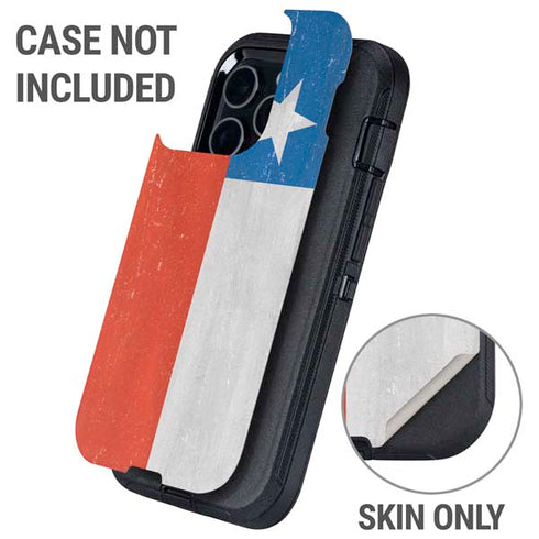 Chile Flag Distressed Otterbox Defender iPhone Skin
