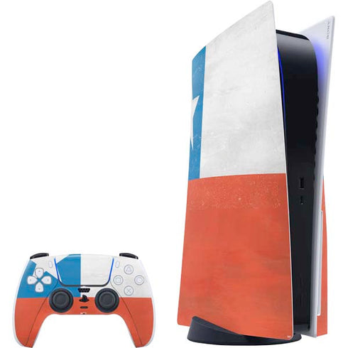 Chile Flag Distressed PlayStation PS5 Skins
