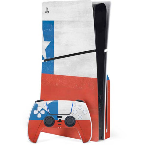 Chile Flag Distressed PlayStation PS5 Skins