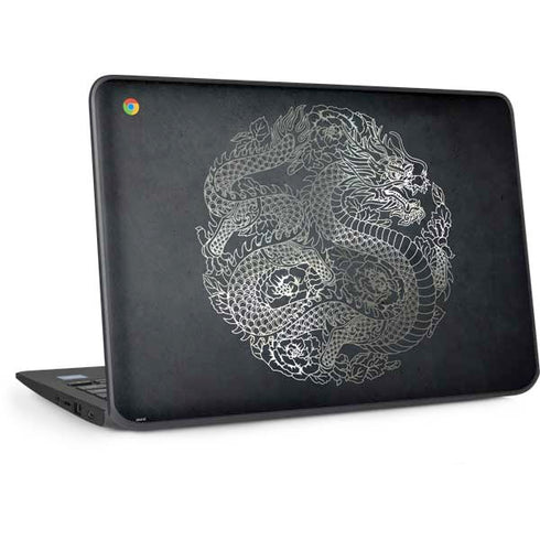 Chinese Black Dragon HP Chromebook Skin