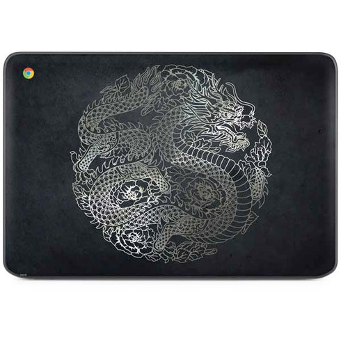 Chinese Black Dragon HP Chromebook Skin
