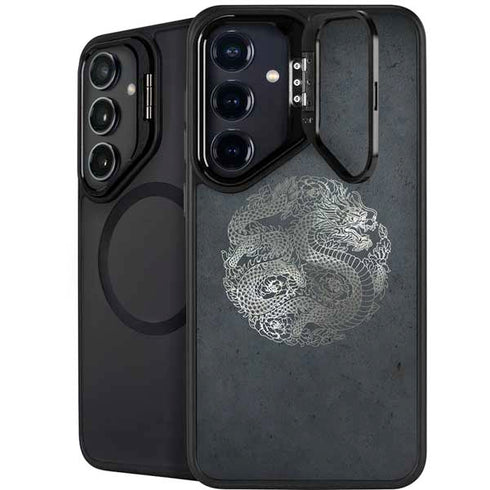 Chinese Black Dragon Galaxy S24 FE Kickstand Case