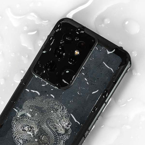 Chinese Black Dragon Galaxy S24 Ultra Waterproof Case