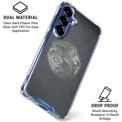 Chinese Black Dragon Galaxy S25 Clear Case