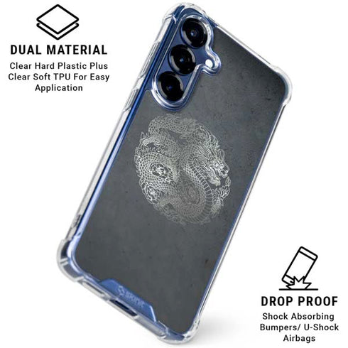 Chinese Black Dragon Galaxy S25 Plus Clear Case