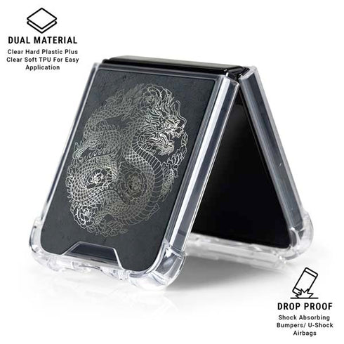 Chinese Black Dragon Galaxy Z Flip6 Clear Case