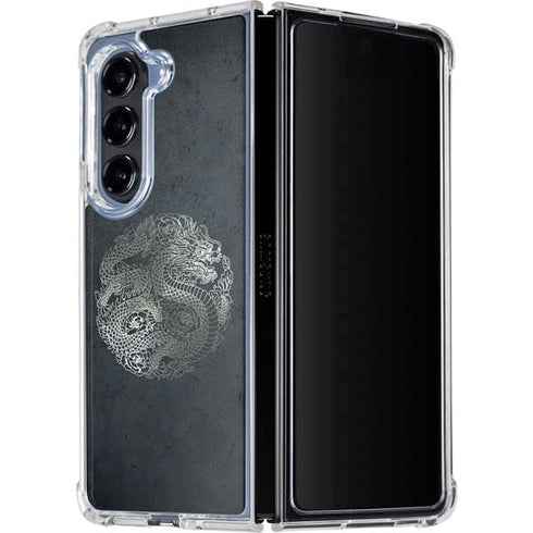 Chinese Black Dragon Galaxy Z Fold5 5G Clear Case