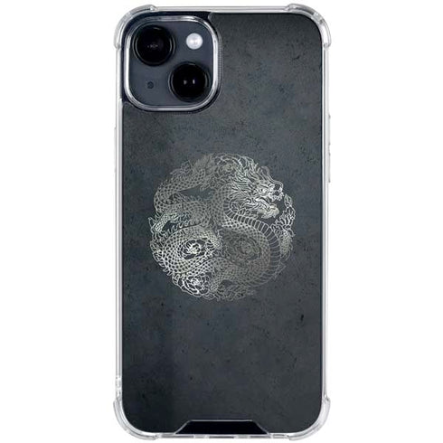 Chinese Black Dragon iPhone 15 Clear Case