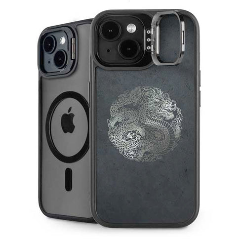 Chinese Black Dragon iPhone 15 Plus Kickstand Case