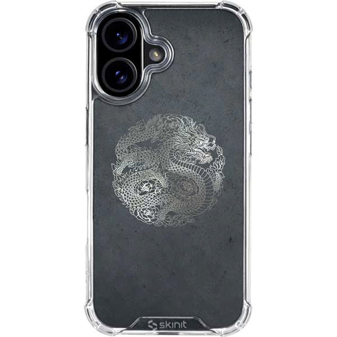 Chinese Black Dragon iPhone 16 Plus Clear Case