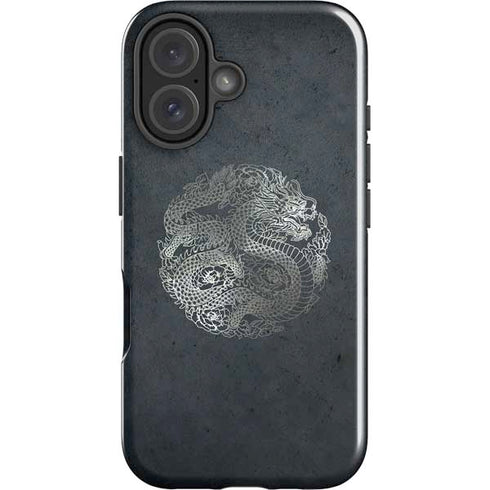 Chinese Black Dragon iPhone 16 Plus Impact Case