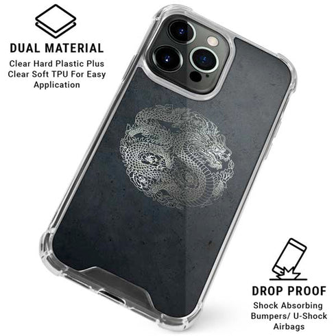 Chinese Black Dragon iPhone 16 Pro Clear Case
