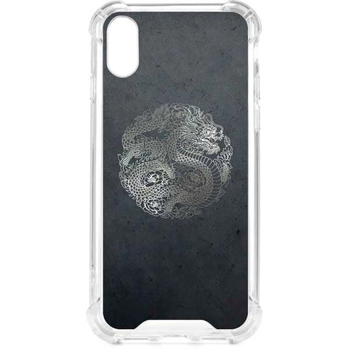 Chinese Black Dragon iPhone XS Clear Case