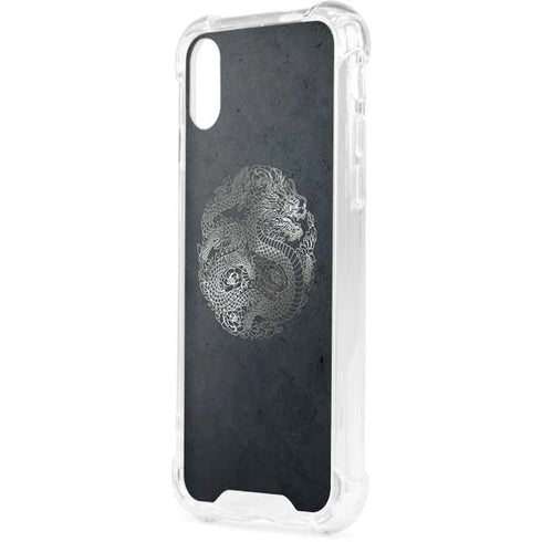 Chinese Black Dragon iPhone XS Clear Case