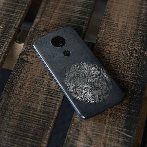 Chinese Black Dragon Moto E5 Plus Skin