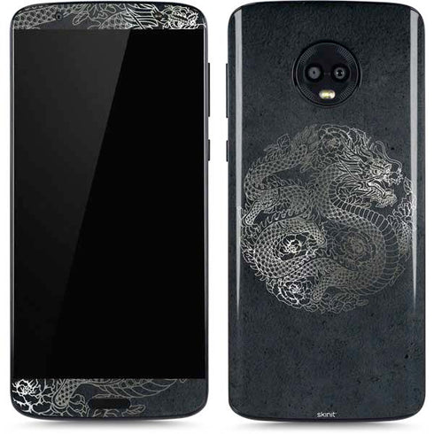 Chinese Black Dragon Moto G6 Skin