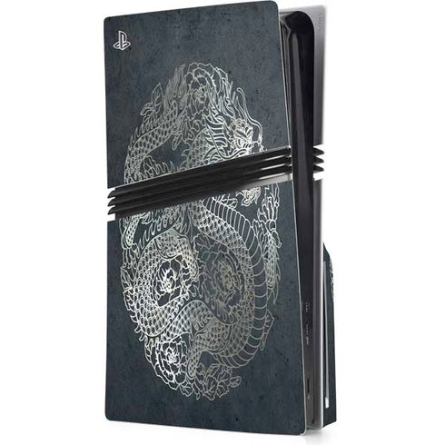 Chinese Black Dragon PS5 Pro Disk Console Skin
